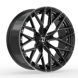Wolfrace 71 Wolfsburg GTR Custom 20" Wheels & Tyres .  Black & Polished