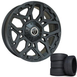 Wolfrace Sahara 18" Wheels & Tyres .  matte black