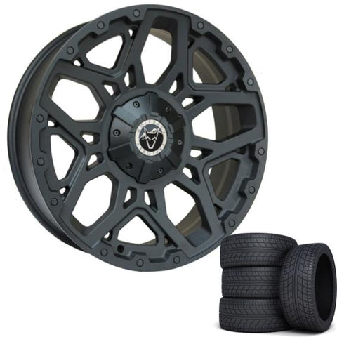 Wolfrace Sahara 18" Wheels & Tyres .  matte black