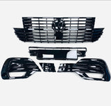 T6.1 Startline to Highline bumper upgrade kit (Twin rear doors) led fog kit & gloss black splitter V2