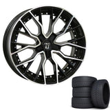 Wolfrace 71 Munich GTR Custom 20" Wheels & Tyres .  Black & polished