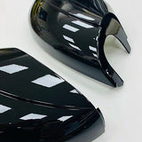 T5.1 T6 T6.1 Gloss Black Mirror Covers Pair Underneath Mirror Cover Transporter 10 onwards