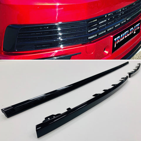 T6 Grille Lower Trims Gloss Black 3pcs Transporter 15 Onwards