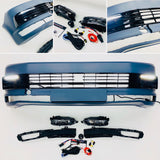T6 Front Bumper Primed Gloss Black Drl Kit Radar Fog Kit Transporter 15 On