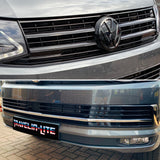 T6 Gloss Black Upper & Lower Grilles With Chrome Trims Radar Sensor Hole NEW