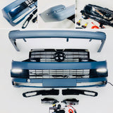 T6 Front And Rear Bumper Primed Gloss Black Drl & Grilles Led Fog Tailgate