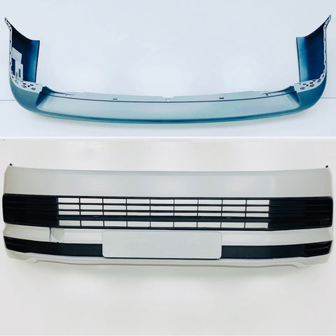 T6 Transporter Front & Rear Bumpers Smooth Primed Brand New 2015 Onwards