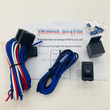 Universal Fog Light Wiring Kit & Red LED Square Switch
