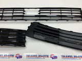 T6 Badgeless Grille Lower Grilles DRL Kit & Splitter Gloss Black Radar Sensor
