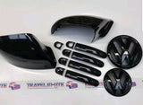 T5.1 Gloss Black Mirror Caps / Covers Door Handles, Front & Rear Badges