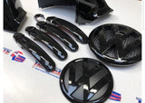 T5.1 Gloss Black Mirror Caps / Covers Door Handles, Front & Rear Badges