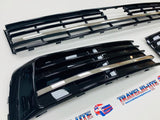 T6 Gloss Black Lower Grilles & Chrome Trims Radar Sensor Hole Brand New