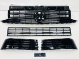 T6 Gloss Black Upper & Lower Grilles With Badge 2015 Onwards NEW