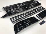 T6 Gloss Black Upper & Lower Grilles With Badge 2015 Onwards NEW