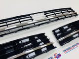 T6 Gloss Black Lower Grilles & Chrome Trims Radar Sensor Hole Brand New