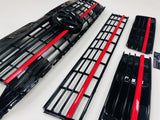 T6 Gloss Black Upper & Lower Grilles Red Styling Trim With Badge 2015 Onwards