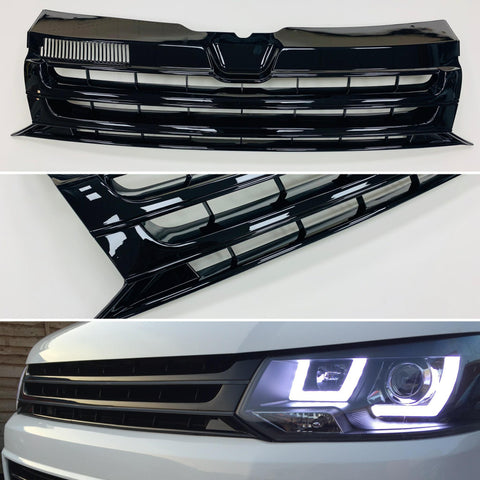 T5.1 Badgeless Grille Black Edition Transporter 10-15 NEW