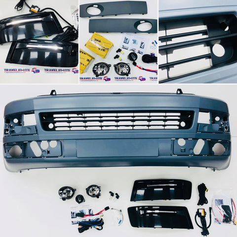 T5.1 Smooth Primed Bumper DRL & LED Fog Light Kit