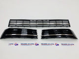 T6 Transporter Gloss Black Lower Grilles 3pcs With Chrome Trims Brand New