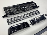 T6 Sportline Lower Spoiler, Gloss Black Upper Lower Grilles DRL, Twin Spoiler