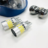 Caddy MK4 Headlights Upgrade Kit DRL Bulbs Philips Racing Vision GT200 H4 & Chrome Indicator Bulbs