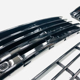 T6 Lower Gloss Black Grilles 3pcs For Vehicles With Radar Sensor & Parking sensors 15 Onwards