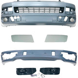 T5.1 Front Smooth Primed Bumper With Inserts Sportline Lower Spoiler, 10 -15 NEW