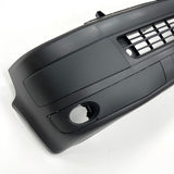 T5.1 satin black commercial front bumper with inserts