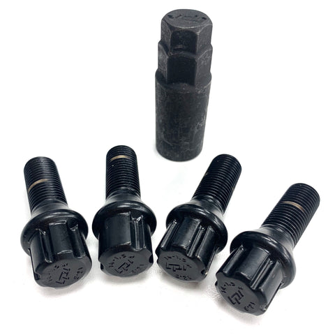 VW T5 T5.1 T6 Transporter TPi Locking Wheel Nuts (Black)