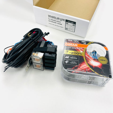 T4 Headlight Harness & Osram Night Breaker 200 Bulbs