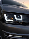 T5.1 DRL Light Bar Headlights 2010 - 2015 (With full LED bulbs dipped & main beam H1)