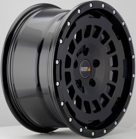17″ TWIN MONOTUBE PROJEKT AT SWAMPER WHEEL X 4 SATIN BLACK