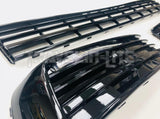 T6 Lower Gloss Black Grilles 3pcs For Vehicles With Radar Sensor 15 Onwards