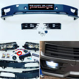 VW T6 Front Bumper Sportline Lower Spoiler Gloss Black DRL Kit & Led Fog Kit
