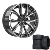 Wolfrace 71 Matrix Custom 18" Wheels & Tyres .  Black & Polished