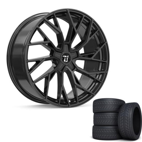 Wolfrace 71 Voodoo Black edition 18" Wheels & Tyres .  Black