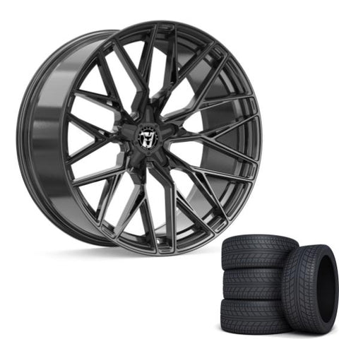 Wolfrace 71 Wolfsburg GTR Black edition 20" Wheels & Tyres .  Black