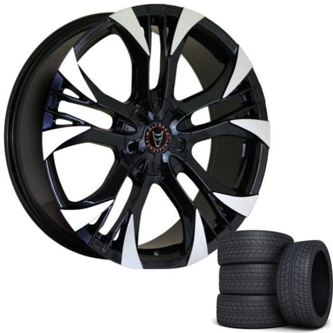 Wolfrace Eurosport Assassin GT2 18" Wheels & Tyres .  Black & polished