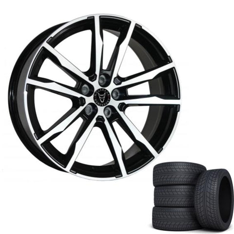 Wolfrace Dortmund 20” Wheel & Tyre Package (Gloss Black & polished)