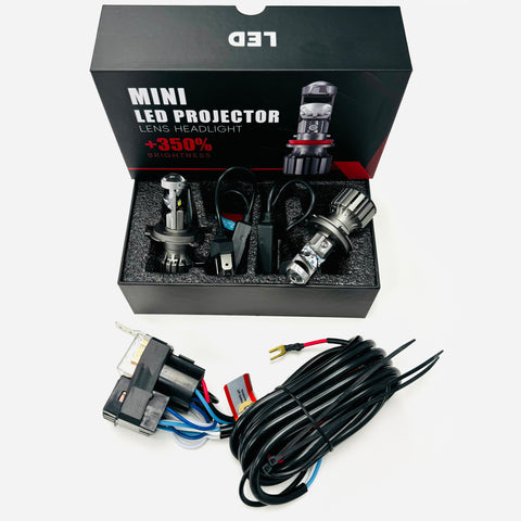 T4 Headlight Harness With LED Projector Bulbs