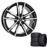 Wolfrace Eurosport Dortmund 18" Wheels & Tyres . Black & polished