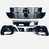 T6.1 Upper / lower Grilles & TL design splitter Gloss Black ABS