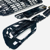 T6.1 Upper / lower Grilles & TL design splitter Gloss Black ABS