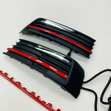 T6 DRL Kit With Red Styling Trim 3pcs For Lower Grilles Transporter 2015 Onwards