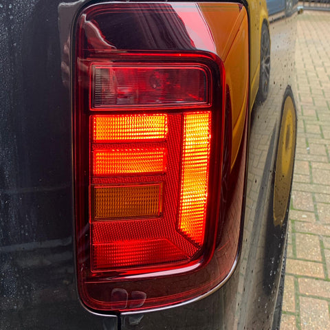 Caddy Rear Lights Genuine Tinted RHD Pair Upgrade To 2015 Onwards Styl ...