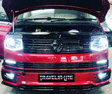 T6 LED DRL Headlights V3 Black Edition With LED 6000k Dipped / Full Beam Bulbs