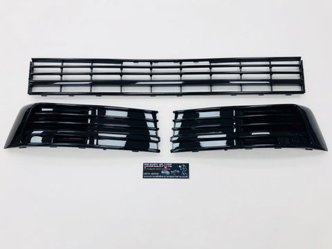 T6 Gloss Black Lower Grille With Covers & Trims 15 Onwards Brand New