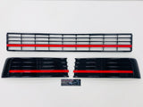 T6 Gloss Black Lower Grille With Covers & Red Styling Trims 15 Onwards NEW