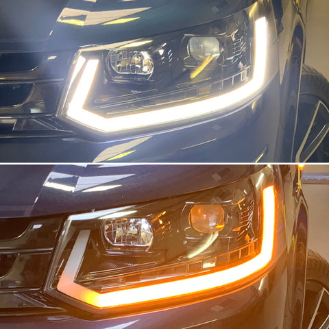 VW T5.1 Light bar headlights with dynamic indicator (New 2019 design)