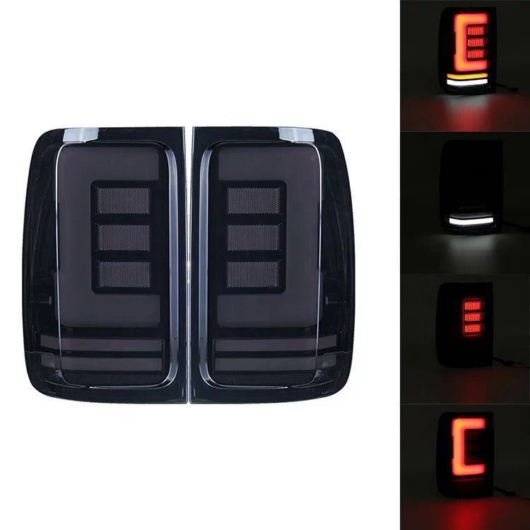 Amarok full LED rear lights with dynamic indicator DARK SMOKED ...